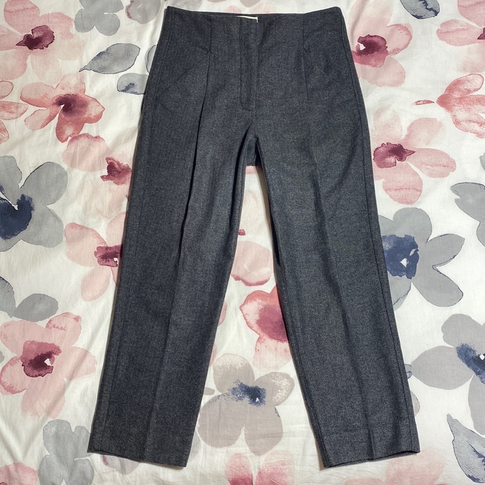 Aritzia Wilfred Chambery Wool Blend Grey Cropped Pant Size 0 - Picture 6 of 14